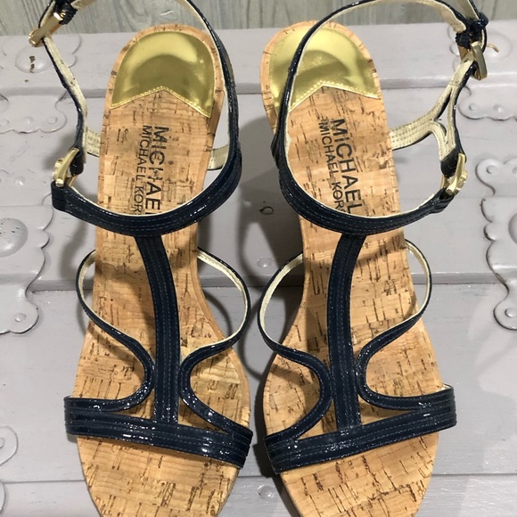 Michael Kors navy wedge heel- Size 7 - Picture 2 of 6